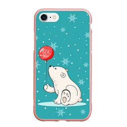 Чехол iPhone 7/8 матовый Cold Bear, цвет: 3D-светло-розовый