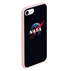 Чехол iPhone 7/8 матовый NASA: Black Space, цвет: 3D-светло-розовый — фото 2