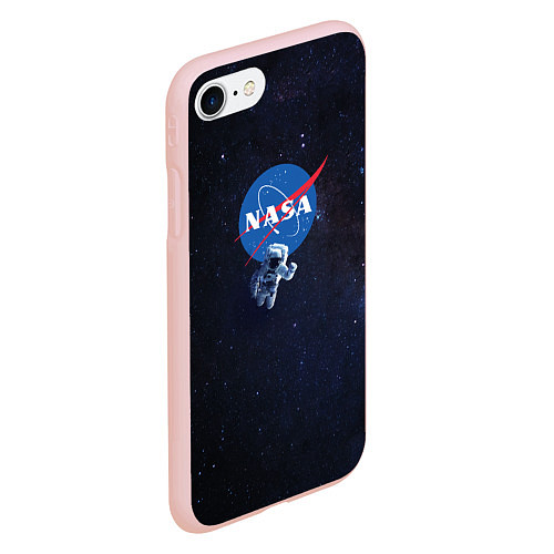 Чехол iPhone 7/8 матовый NASA: Hello World / 3D-Светло-розовый – фото 2
