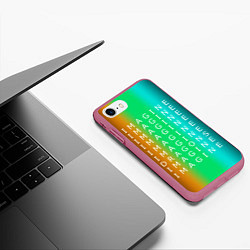Чехол iPhone 7/8 матовый Evolve Colour, цвет: 3D-малиновый — фото 2