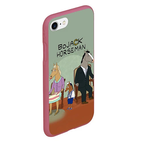 Чехол iPhone 7/8 матовый BoJack Horseman / 3D-Малиновый – фото 2