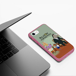 Чехол iPhone 7/8 матовый BoJack Horseman, цвет: 3D-малиновый — фото 2