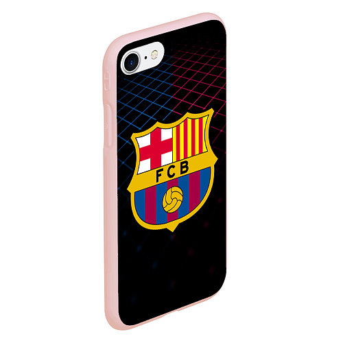 Чехол iPhone 7/8 матовый FC Barcelona Lines / 3D-Светло-розовый – фото 2