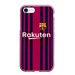 Чехол iPhone 7/8 матовый FC Barcelona: Rakuten, цвет: 3D-малиновый