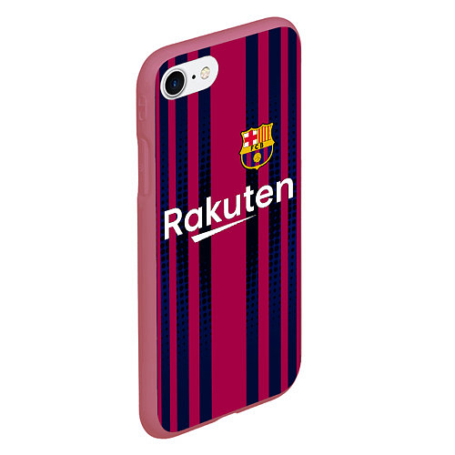 Чехол iPhone 7/8 матовый FC Barcelona: Rakuten / 3D-Малиновый – фото 2
