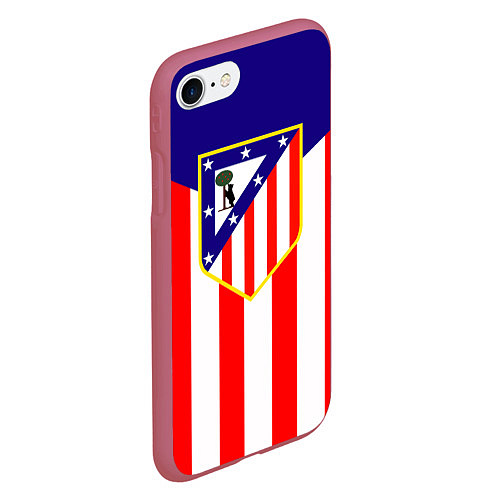 Чехол iPhone 7/8 матовый FC Atletico Madrid / 3D-Малиновый – фото 2