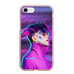 Чехол iPhone 7/8 матовый Lil Peep: Glitch, цвет: 3D-светло-розовый