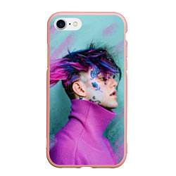 Чехол iPhone 7/8 матовый Lil Peep: Neon Style, цвет: 3D-светло-розовый