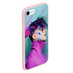 Чехол iPhone 7/8 матовый Lil Peep: Neon Style, цвет: 3D-светло-розовый — фото 2