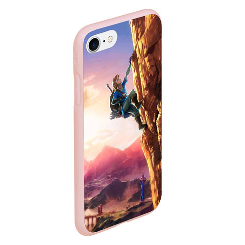 Чехол iPhone 7/8 матовый Zelda Rock / 3D-Светло-розовый – фото 2