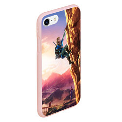 Чехол iPhone 7/8 матовый Zelda Rock, цвет: 3D-светло-розовый — фото 2