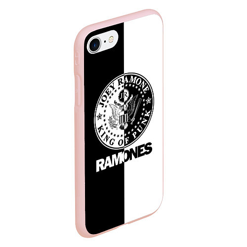 Чехол iPhone 7/8 матовый Ramones B&W / 3D-Светло-розовый – фото 2