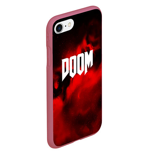 Чехол iPhone 7/8 матовый DOOM: Red Fog / 3D-Малиновый – фото 2