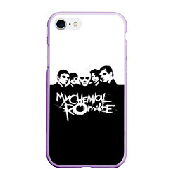 Чехол iPhone 7/8 матовый My Chemical Romance B&W, цвет: 3D-сиреневый