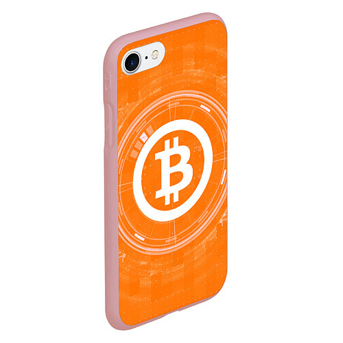 Чехол iPhone 7/8 матовый Bitcoin Tech / 3D-Баблгам – фото 2
