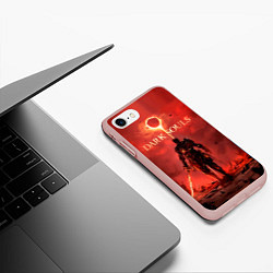 Чехол iPhone 7/8 матовый Dark Souls: Red Sunrise, цвет: 3D-светло-розовый — фото 2