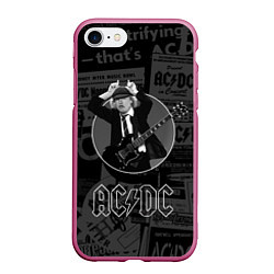 Чехол iPhone 7/8 матовый AC/DC: Black Devil