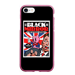 Чехол iPhone 7/8 матовый Black Mirror: Pig Poster, цвет: 3D-малиновый