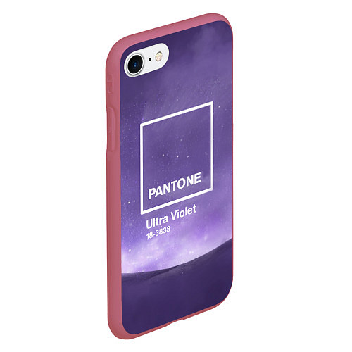 Чехол iPhone 7/8 матовый Pantone: Ultra Violet Space / 3D-Малиновый – фото 2