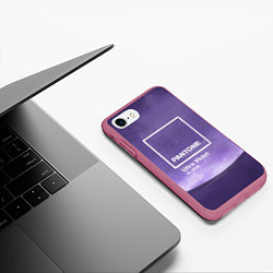 Чехол iPhone 7/8 матовый Pantone: Ultra Violet Space, цвет: 3D-малиновый — фото 2