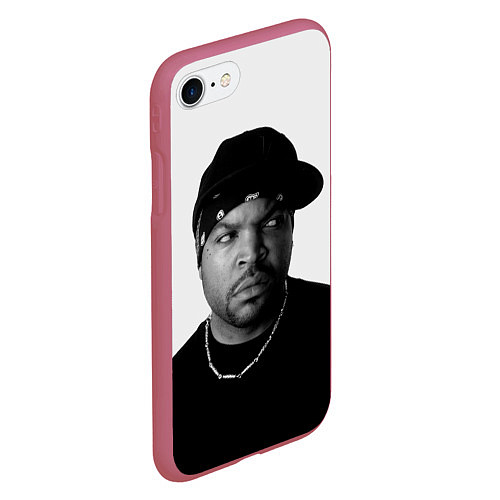 Чехол iPhone 7/8 матовый Ice Cube / 3D-Малиновый – фото 2