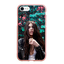 Чехол iPhone 7/8 матовый Dua Lipa: Floral