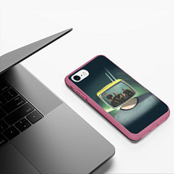 Чехол iPhone 7/8 матовый The Cranberries TV, цвет: 3D-малиновый — фото 2