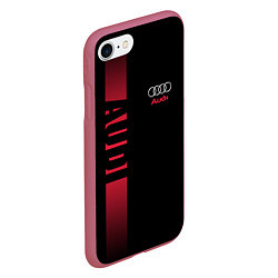 Чехол iPhone 7/8 матовый Audi: Black Sport, цвет: 3D-малиновый — фото 2