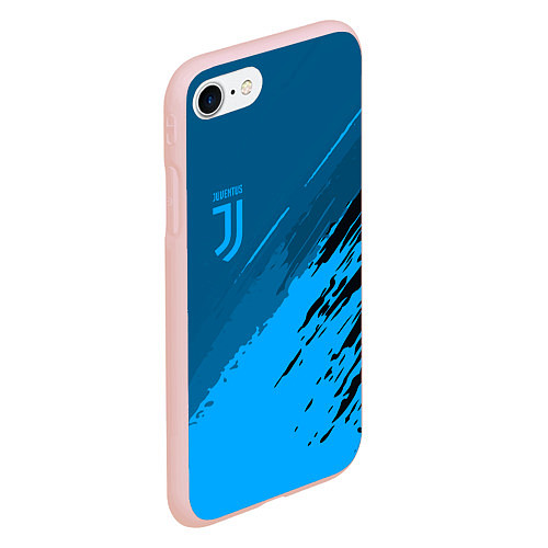 Чехол iPhone 7/8 матовый FC Juventus: Blue Original / 3D-Светло-розовый – фото 2