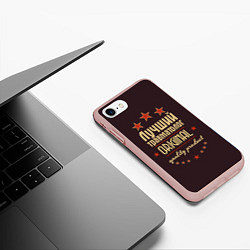 Чехол iPhone 7/8 матовый Лучший травматолог - Original Quality, цвет: 3D-светло-розовый — фото 2