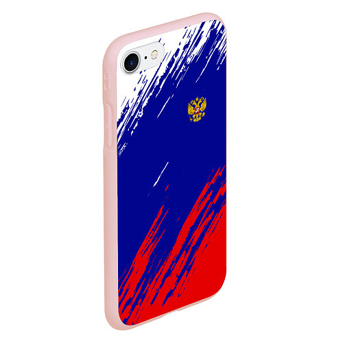 Чехол iPhone 7/8 матовый RUSSIA SPORT / 3D-Светло-розовый – фото 2