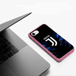 Чехол iPhone 7/8 матовый JUVENTUS Sport, цвет: 3D-малиновый — фото 2
