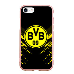 Чехол iPhone 7/8 матовый Borussia FC: Sport Fashion, цвет: 3D-светло-розовый