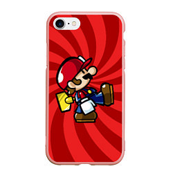 Чехол iPhone 7/8 матовый Super Mario: Red Illusion