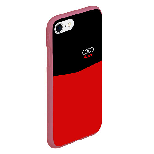 Чехол iPhone 7/8 матовый Audi R&B / 3D-Малиновый – фото 2