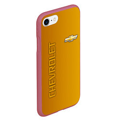 Чехол iPhone 7/8 матовый Chevrolet желтый градиент, цвет: 3D-малиновый — фото 2