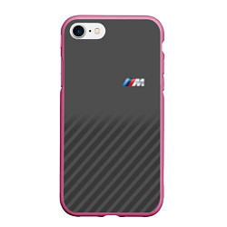 Чехол iPhone 7/8 матовый BMW M SPORT, цвет: 3D-малиновый
