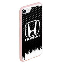 Чехол iPhone 7/8 матовый Honda: Black Side, цвет: 3D-светло-розовый — фото 2