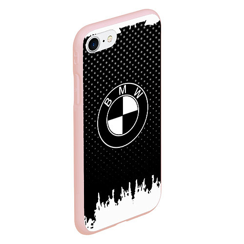 Чехол iPhone 7/8 матовый BMW Black Style / 3D-Светло-розовый – фото 2