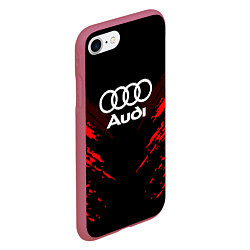 Чехол iPhone 7/8 матовый Audi: Red Anger, цвет: 3D-малиновый — фото 2