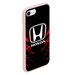 Чехол iPhone 7/8 матовый Honda: Red Anger, цвет: 3D-светло-розовый — фото 2