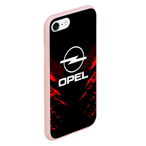Чехол iPhone 7/8 матовый Opel: Red Anger / 3D-Светло-розовый – фото 2