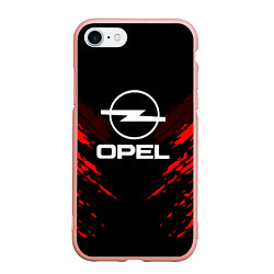 Чехол iPhone 7/8 матовый Opel: Red Anger, цвет: 3D-светло-розовый
