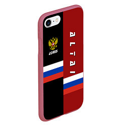 Чехол iPhone 7/8 матовый Altai, Russia, цвет: 3D-малиновый — фото 2
