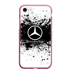 Чехол iPhone 7/8 матовый Mercedes-Benz: Black Spray