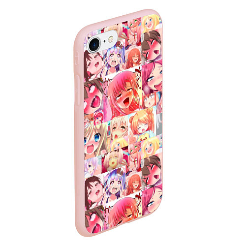 Чехол iPhone 7/8 матовый Ahegao / 3D-Светло-розовый – фото 2