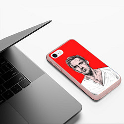 Чехол iPhone 7/8 матовый Райан Гослинг, цвет: 3D-светло-розовый — фото 2
