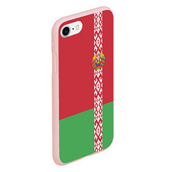Чехол iPhone 7/8 матовый Беларусь, цвет: 3D-светло-розовый — фото 2
