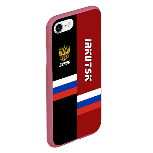 Чехол iPhone 7/8 матовый Irkutsk, Russia / 3D-Малиновый – фото 2