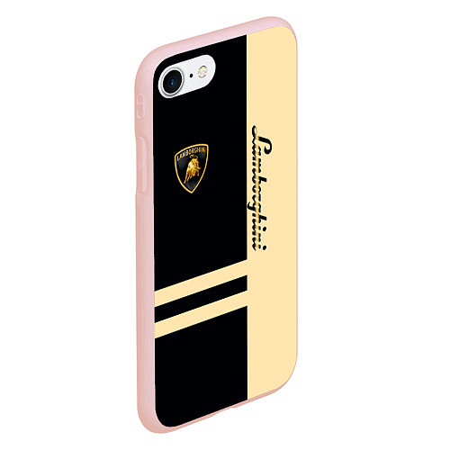Чехол iPhone 7/8 матовый Lamborghini Sport / 3D-Светло-розовый – фото 2